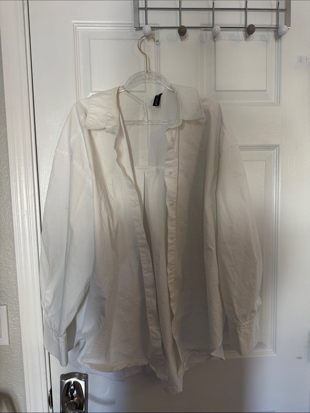 Zara classic boyfriend blouse in white M